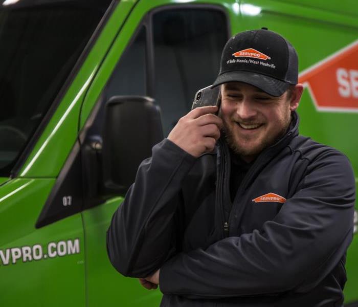 SERVPRO Employee on the Phone