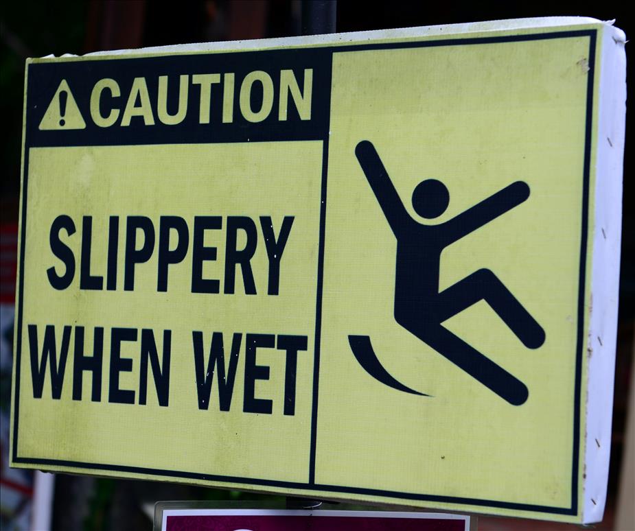 Caution: Slippery When Wet Sign