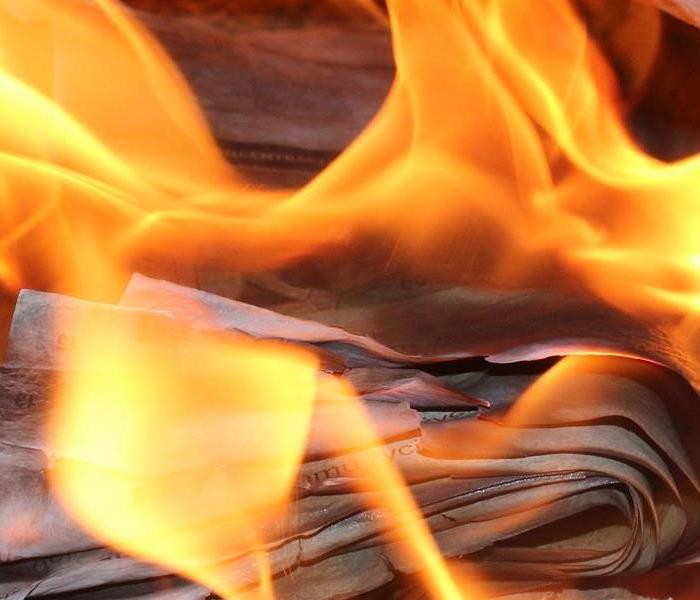 fire burning paper 