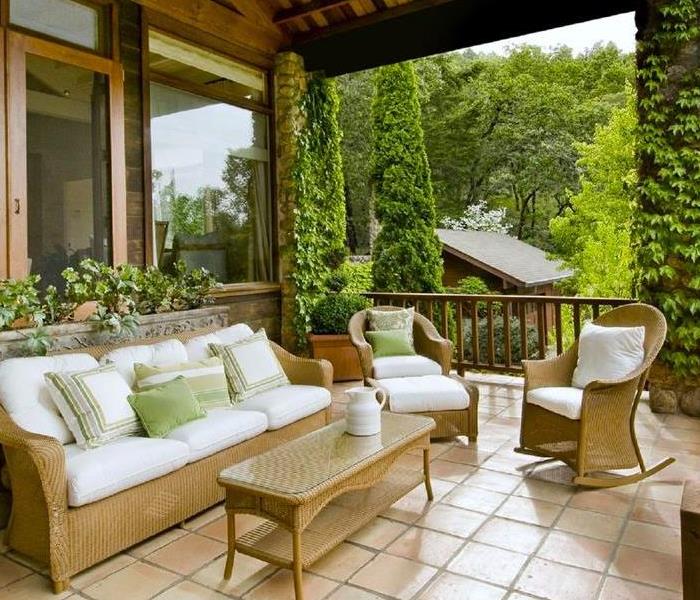 outdoor patio with furniture
